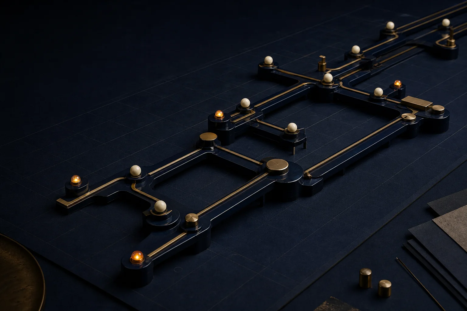 An abstract physical model of a private connected operational system